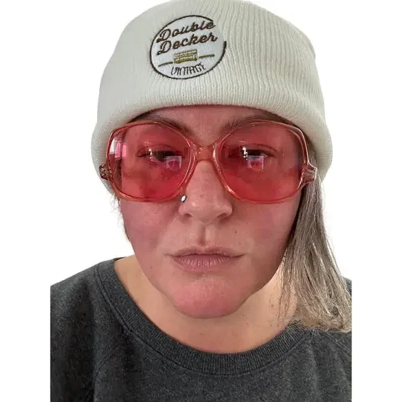 Vintage 80s Pink Glasses Kenmark Kitty Frames - Picture 2 of 11